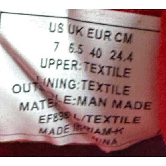 RBX Size 7 Athletic Mesh Lace Up Running Sneakers Shoes Red - Picture 7 of 9